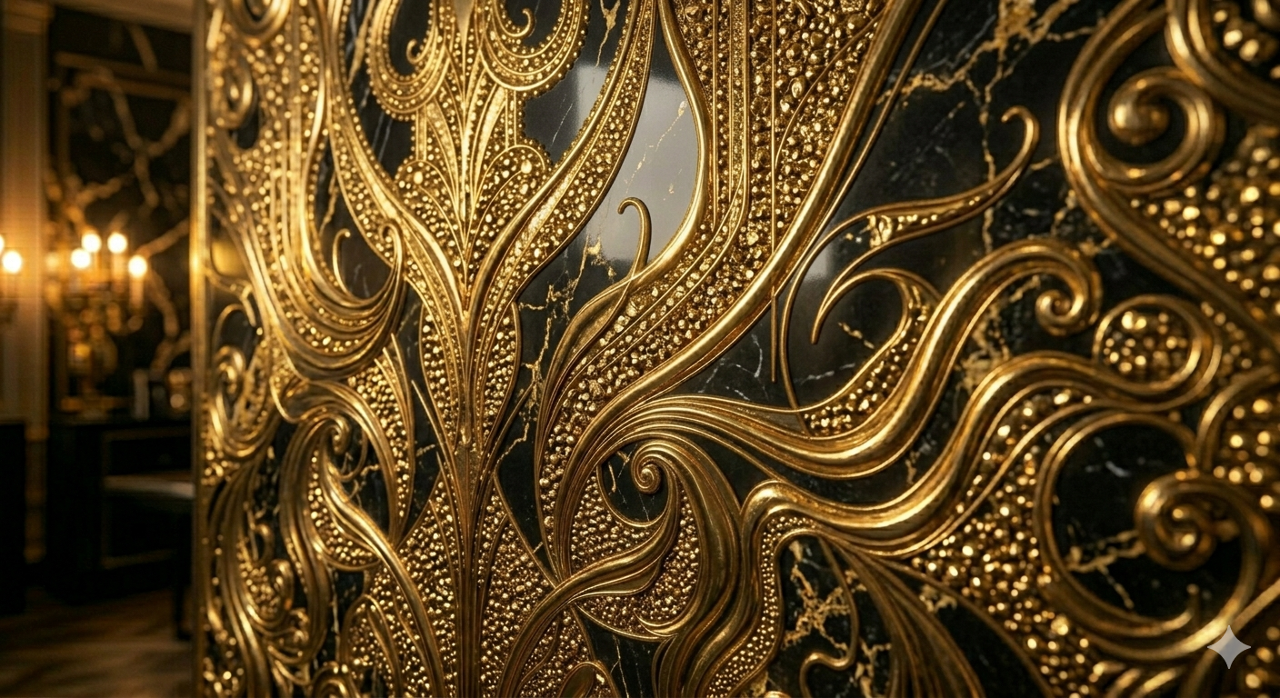 Black and Gold Marble Wallpaper